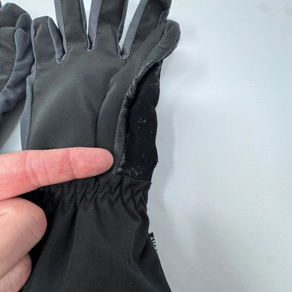 The North Face HyVent Banshee Gloves Mens Large Black Grey Insulated Winter Ski